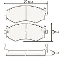 Тормозные колодки передние CTR GK0461