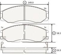 Тормозные колодки передние CTR GK0478