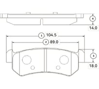 Тормозные колодки задние CTR GK0442