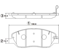 Тормозные колодки передние CTR GK1384