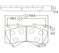 Тормозные колодки передние CTR GK1075