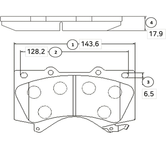 Тормозные колодки передние CTR GK1075 1