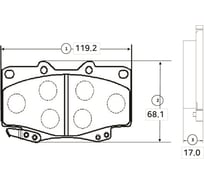Тормозные колодки передние CTR GK1070