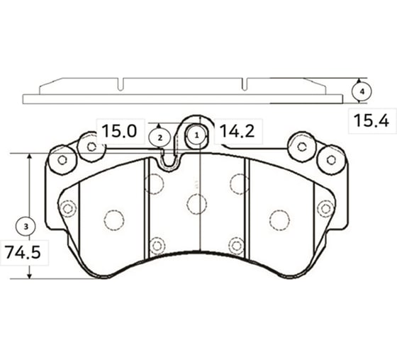 Тормозные колодки передние CTR GK1260 1