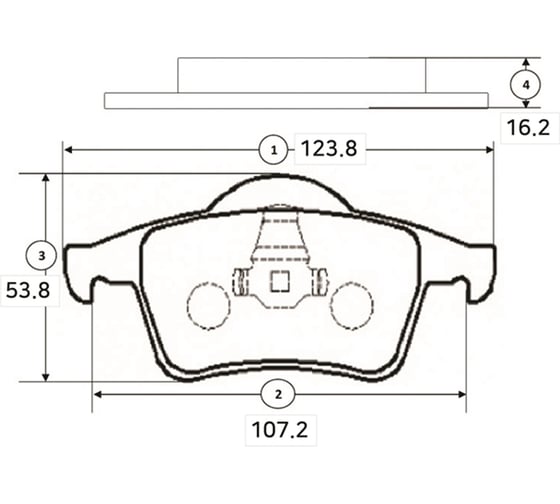 Тормозные колодки задние CTR GK1221