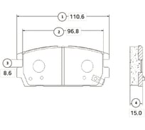 Тормозные колодки задние CTR GK0477