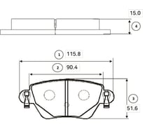 Тормозные колодки задние CTR GK0191