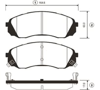 Тормозные колодки передние CTR GK0546
