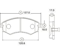 Тормозные колодки передние CTR GK0457