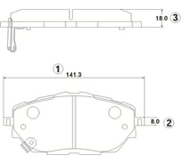 Тормозные колодки передние CTR GK1432