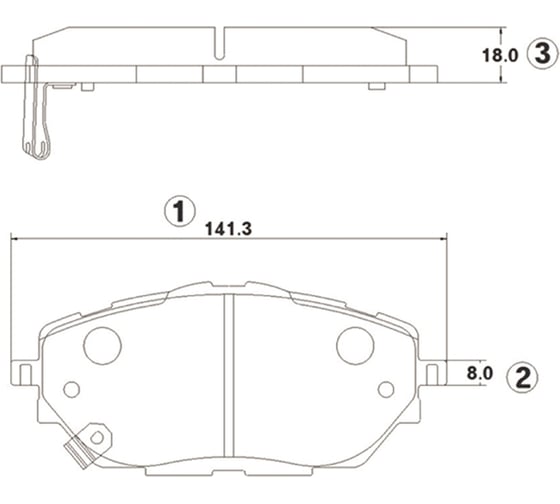 Тормозные колодки передние CTR GK1432 1