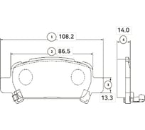 Тормозные колодки передние CTR GK0990