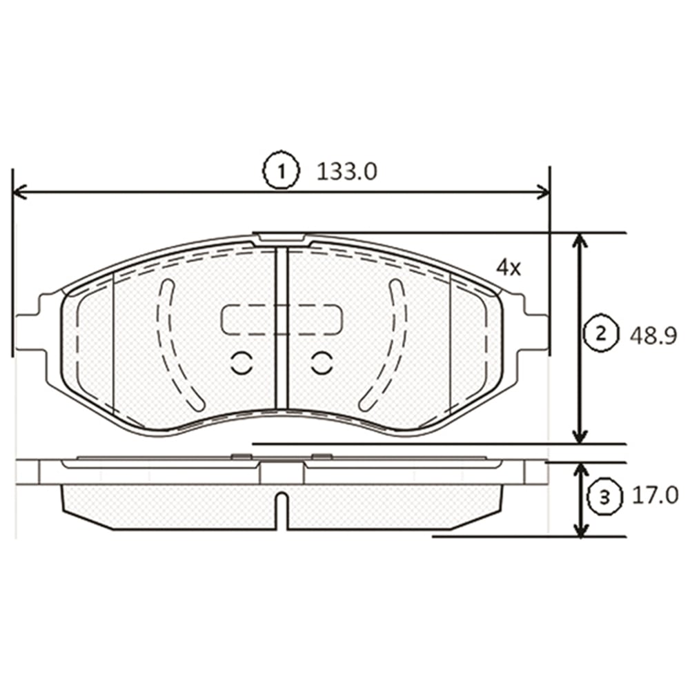 Колодки тормозные (Спереди) Chevrolet Aveo 02-15 / Daewoo Kalos 02-08
