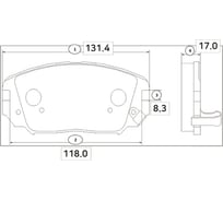 Тормозные колодки передние CTR GK0485