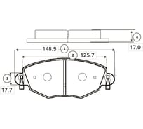 Тормозные колодки передние CTR GK0186