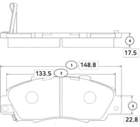 Тормозные колодки передние CTR GK0318