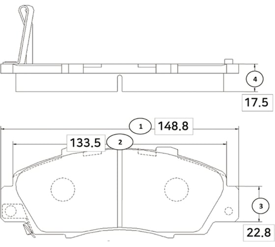 Тормозные колодки передние CTR GK0318 1
