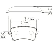 Тормозные колодки задние CTR GK1318