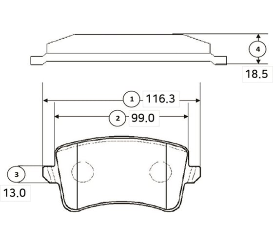 Тормозные колодки задние CTR GK1318