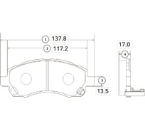 Тормозные колодки передние CTR GK0989