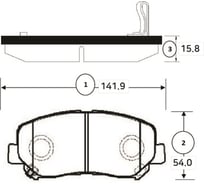 Тормозные колодки передние CTR GK1354