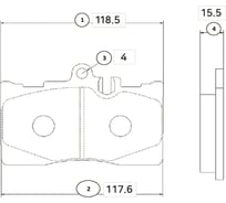 Тормозные колодки передние CTR GK1047