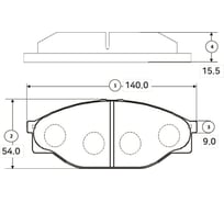 Тормозные колодки передние CTR GK1145