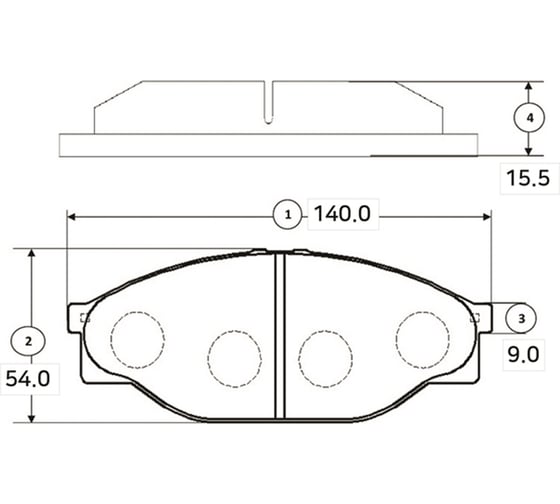 Тормозные колодки передние CTR GK1145 1