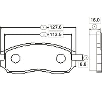 Тормозные колодки передние CTR GK0575