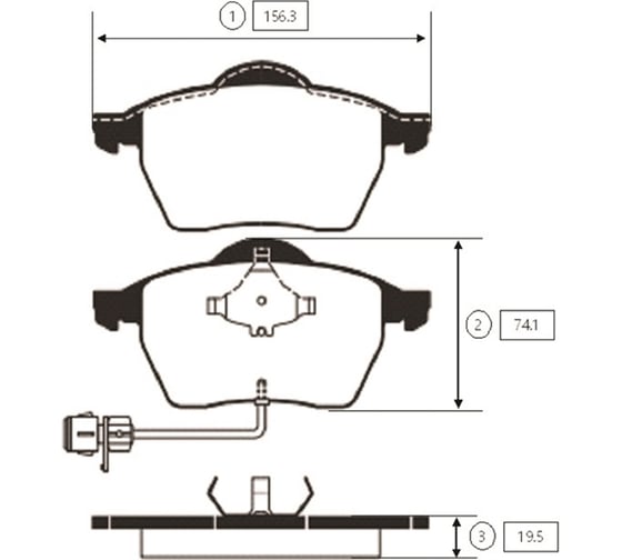 Тормозные колодки передние CTR GK1253
