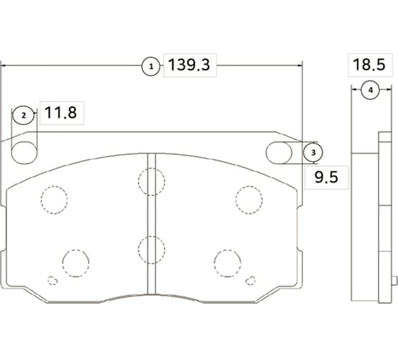 Тормозные колодки передние CTR GK0482 1