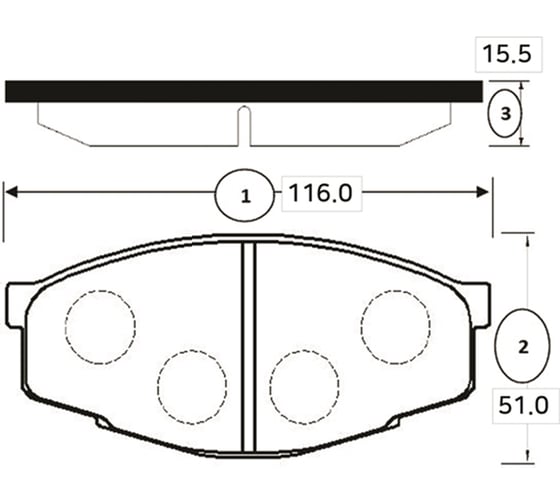 Тормозные колодки передние CTR GK1031