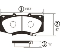 Тормозные колодки передние CTR GK1191