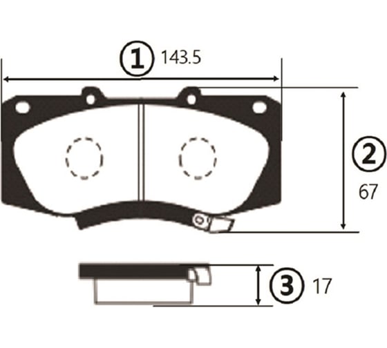 Тормозные колодки передние CTR GK1191 1