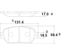 Тормозные колодки передние CTR GK1033