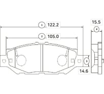 Тормозные колодки задние CTR GK1077