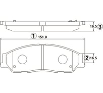 Тормозные колодки передние CTR GK1024
