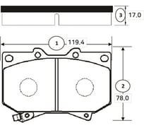 Тормозные колодки передние CTR GK1044