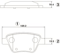 Тормозные колодки задние CTR GK1427