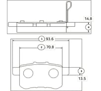 Тормозные колодки задние CTR GK0341