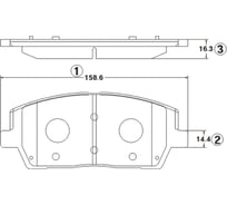 Тормозные колодки передние CTR GK1409