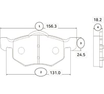 Тормозные колодки передние CTR GK0162