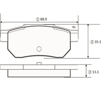 Тормозные колодки задние CTR GK0360