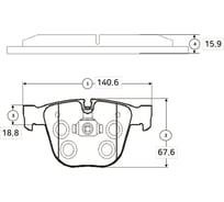 Тормозные колодки задние CTR GK0023