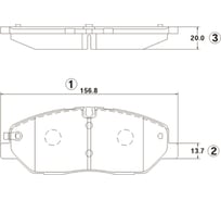 Тормозные колодки передние CTR GK1404