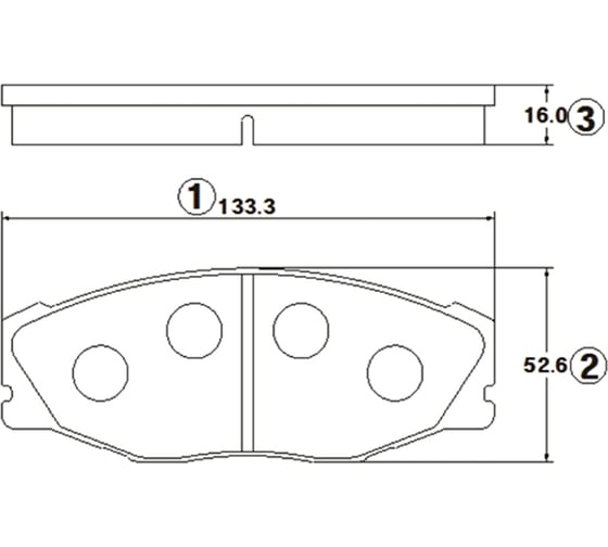 Тормозные колодки передние CTR GK1124 1
