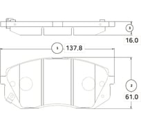 Тормозные колодки передние CTR GK1370