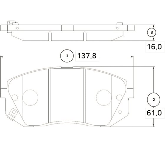 Тормозные колодки передние CTR GK1370