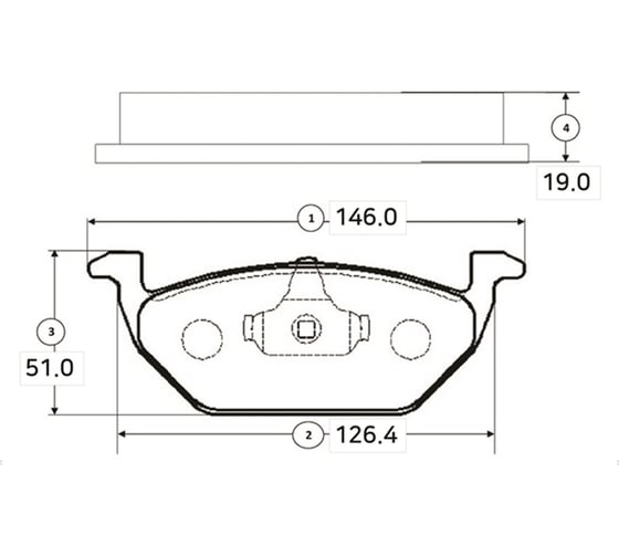 Тормозные колодки передние CTR GK1280