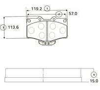 Тормозные колодки передние CTR GK1109
